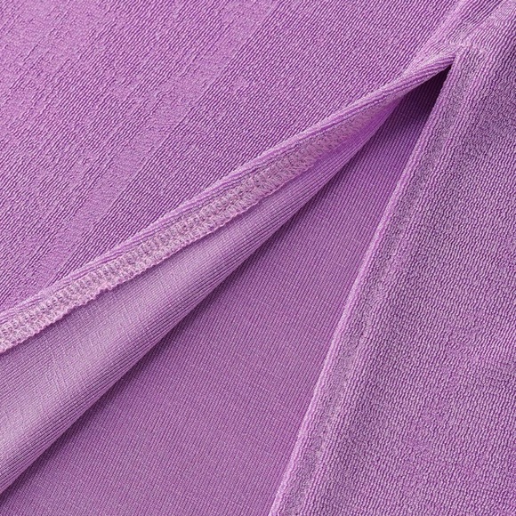 Cider Lavender Midi Dress Flirty Thigh High Stretchy Fabric Bustier Neckline - Picture 4 of 10